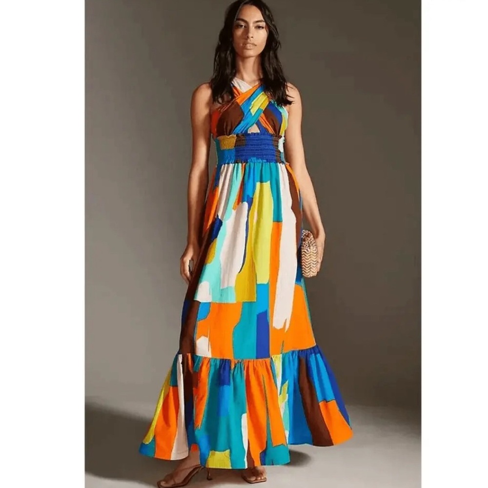 Plenty by Tracy Reese Printed Halter Maxi Dress - NWOT